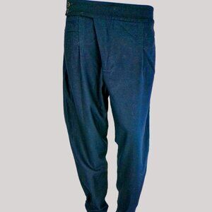 Zara Vintage Basic Navy/Black Pleated Trouser Women's Pants